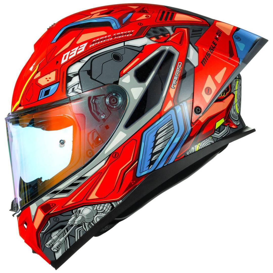 【送鏡片】ILM MF510 SKY 天穹紅 街道運動全罩式安全帽