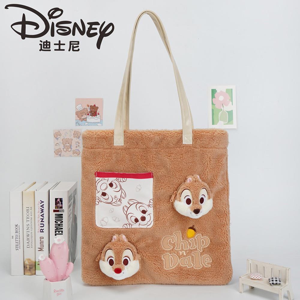 天藍小舖-迪士尼奇奇蒂蒂絨毛單肩包-單1款-$490【A11115462】