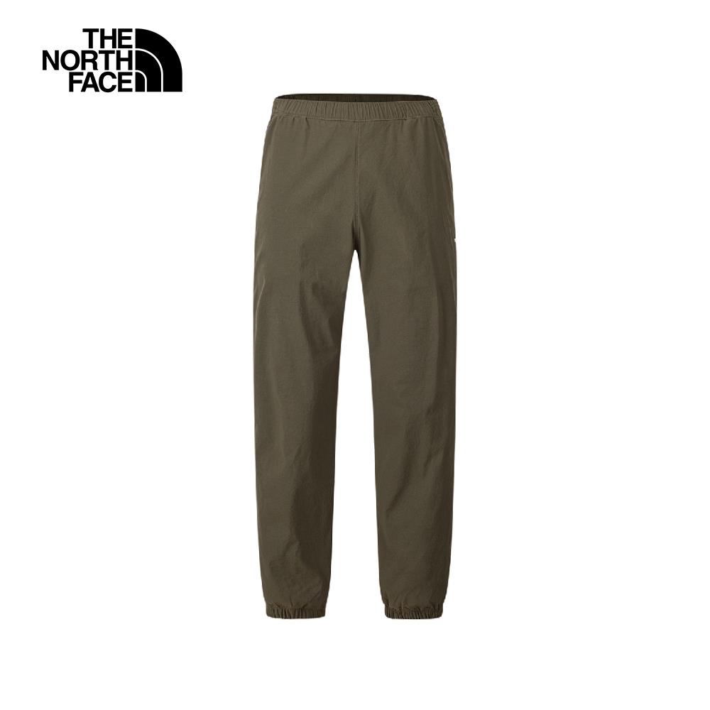The North Face北面男款綠色吸濕排汗休閒長褲｜8BA94FY