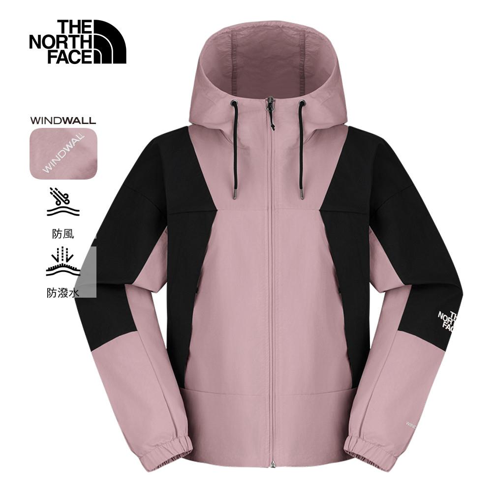 【24H限時搶購】The North Face北面女款粉色DWR防潑水連帽外套｜8EXCF0I