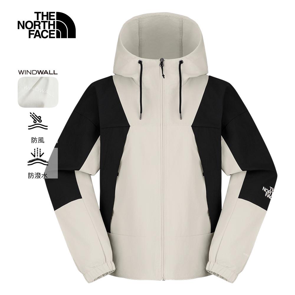 【24H限時搶購】The North Face北面女款米白色DWR防潑水連帽外套｜8EXCROU