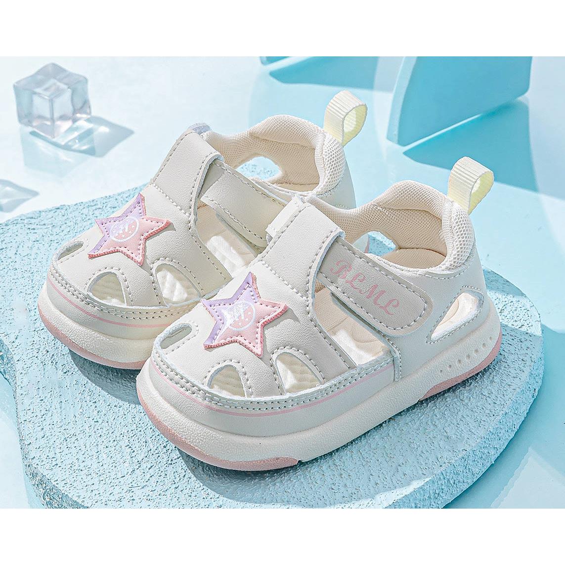 【NikoKids】學步鞋/涼鞋/造型涼鞋/小童涼鞋/粉色星星(NK740)