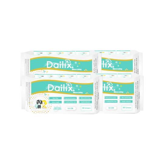 【Dailix】532衛生棉-涼感護墊30片 x4(每日健康檢查乾爽透氣)