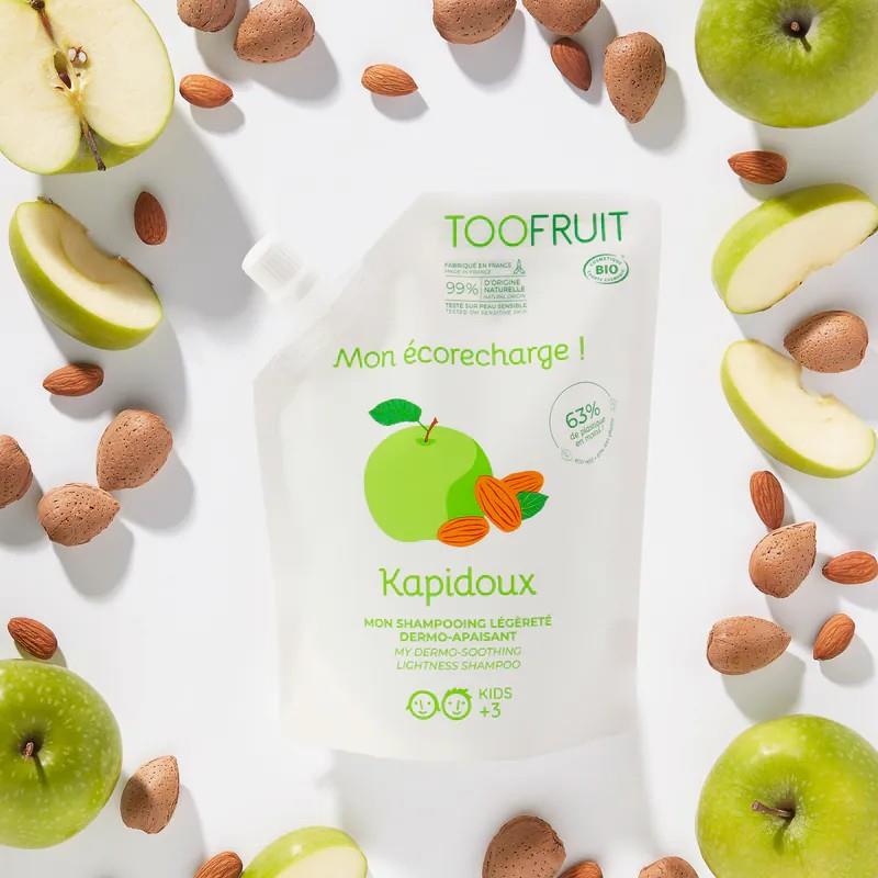 法國 TOOFRUIT 果漾兒童青蘋無矽洗髮精補充包