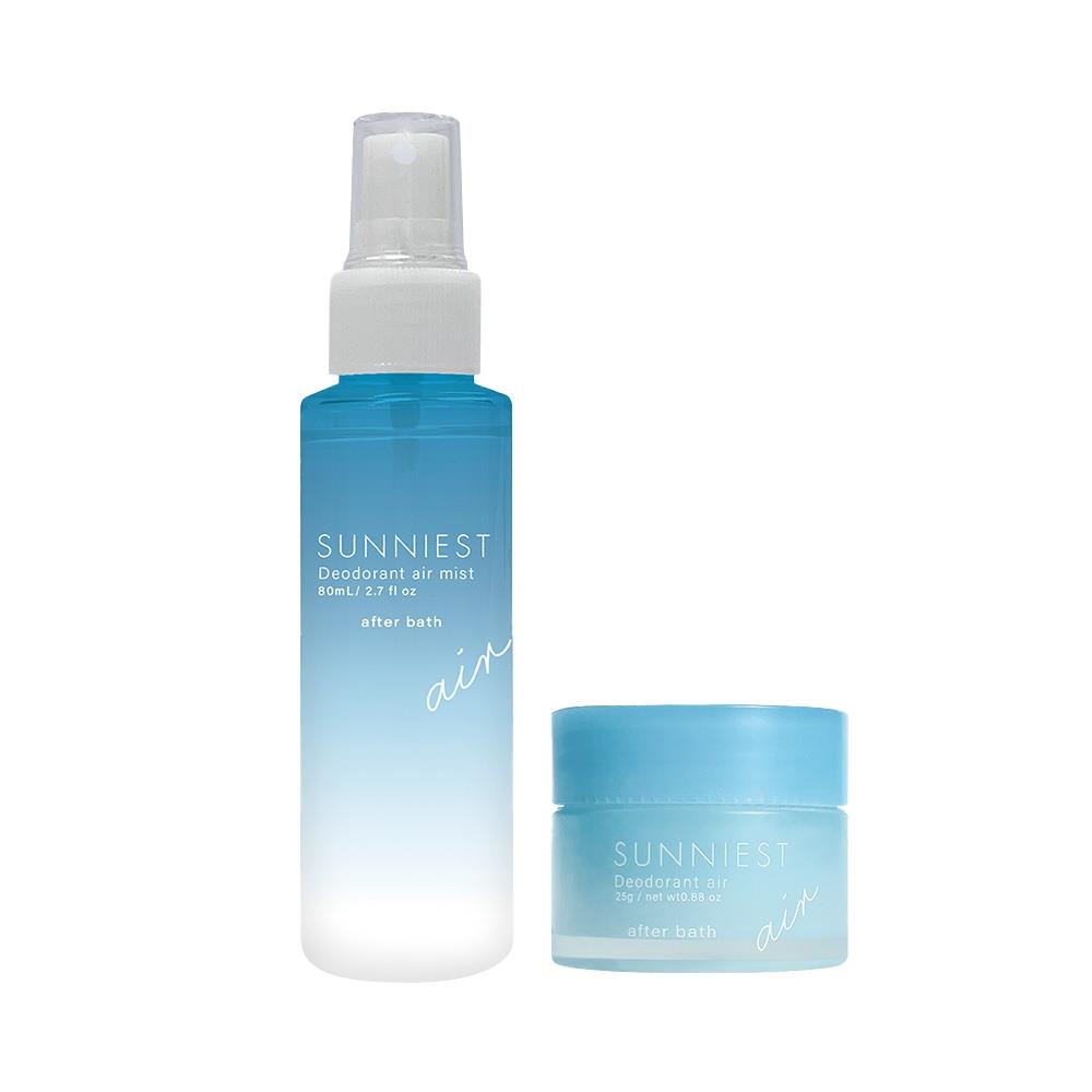 【OHANA MAHAALO】SUNNIEST香極適 去味爽身噴霧80ml+ 絲綢香水霜25g(夏拍一DM商品)