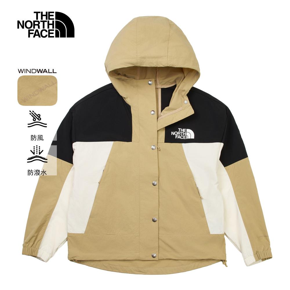 The North Face北面女款棕黑拼接WindWall防風外套｜8CJSQV2