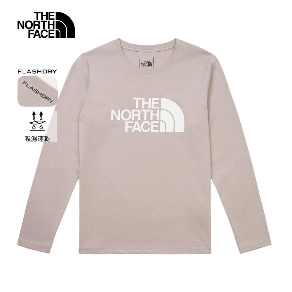 The North Face北面女款灰色吸濕排汗長袖上衣｜8CK01OA