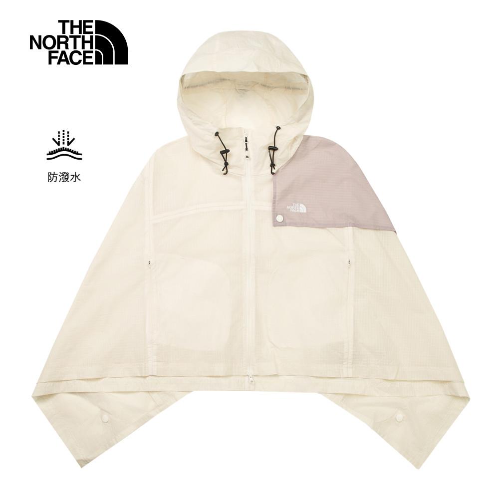 The North Face北面UE女款白色DWR防潑水斗篷｜8CMD4O2