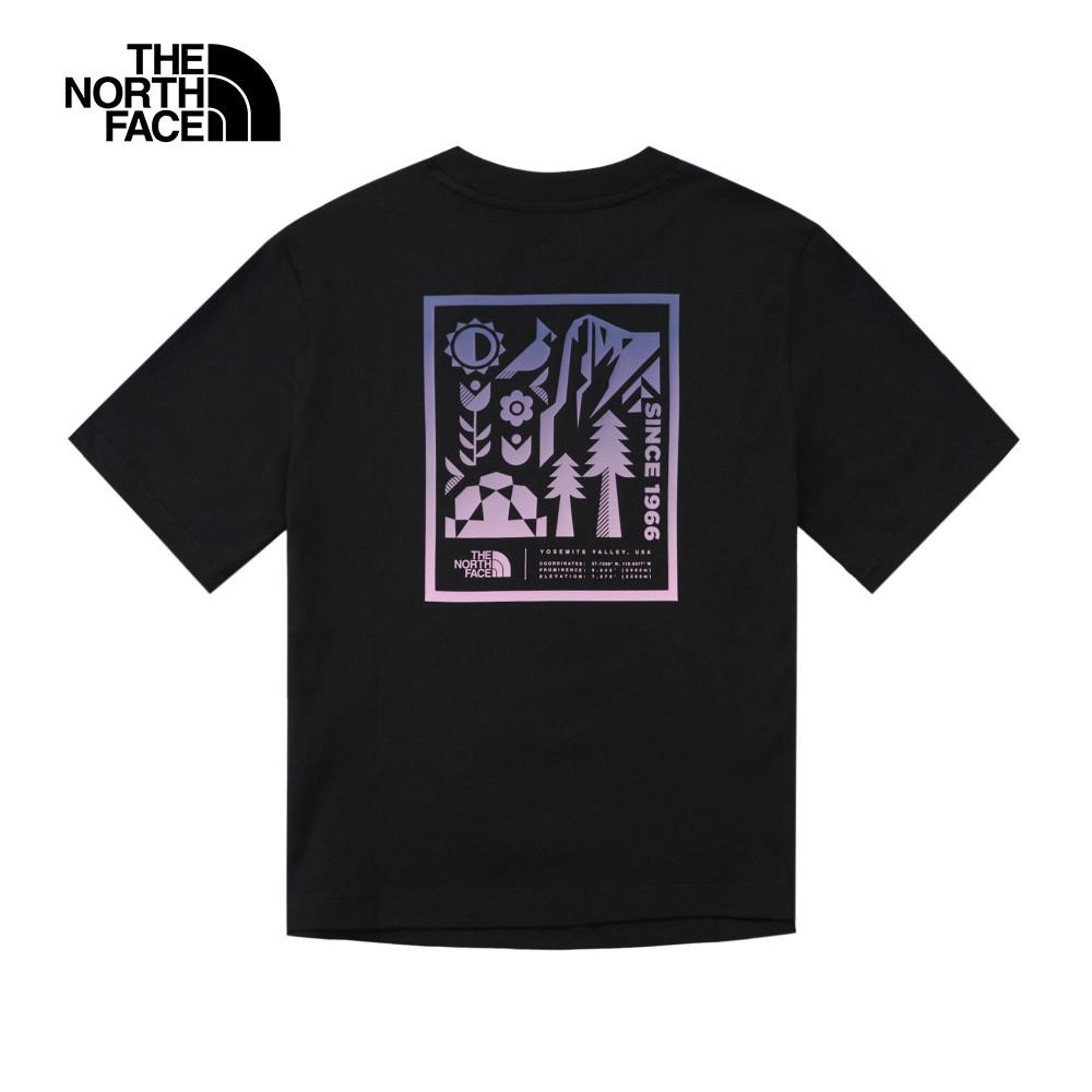 The North Face北面女款黑色純棉短袖T恤｜8DCJJK3