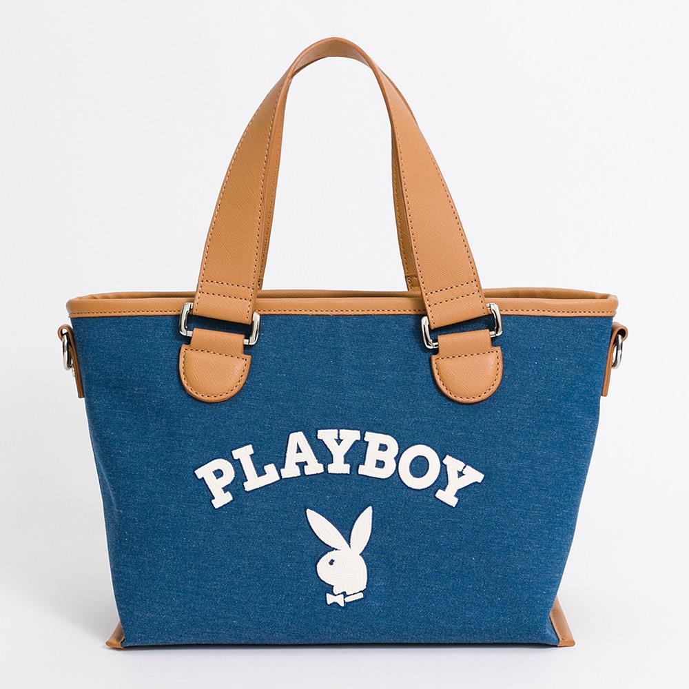 PLAYBOY-手提包附長背帶 Newtro系列 -藍色(541-1402-50-6)