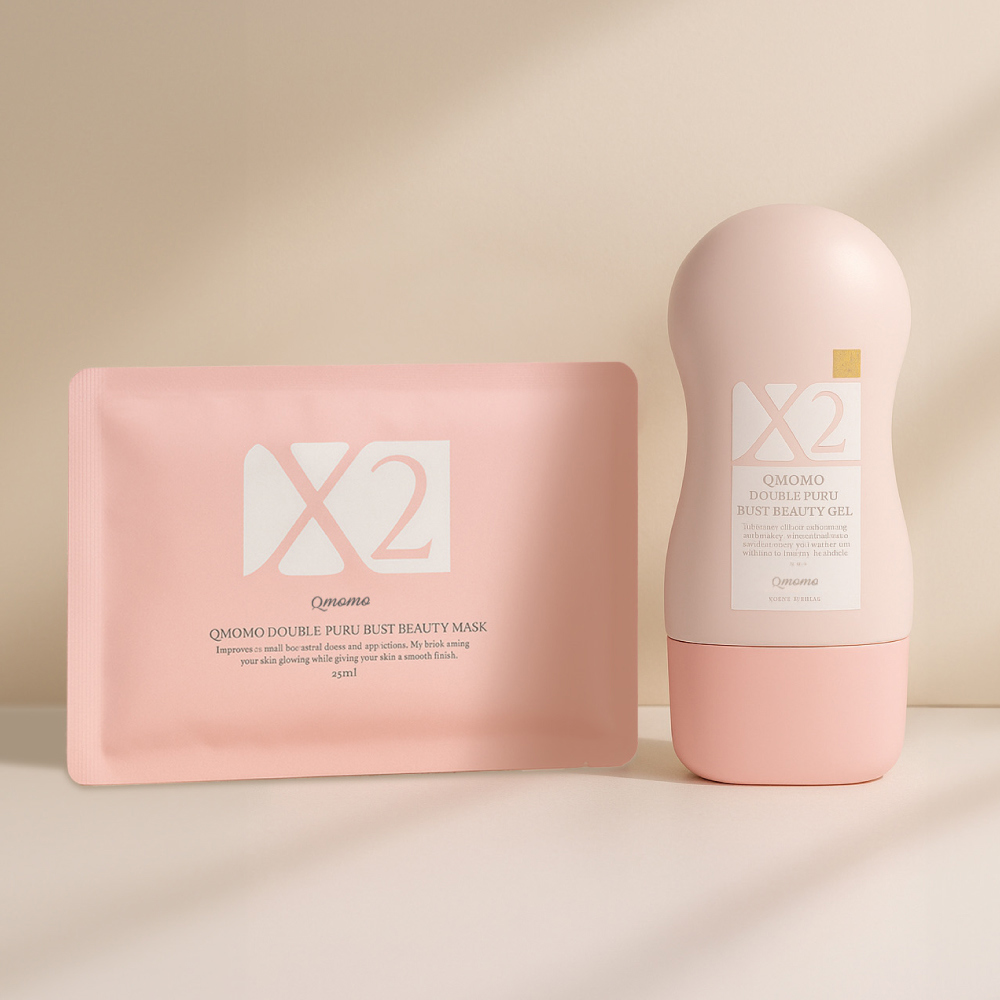 【粉嫩美胸組】DOUBLE PURU美胸精華水針胸膜5片 美胸精華凝膠1入(6件組)