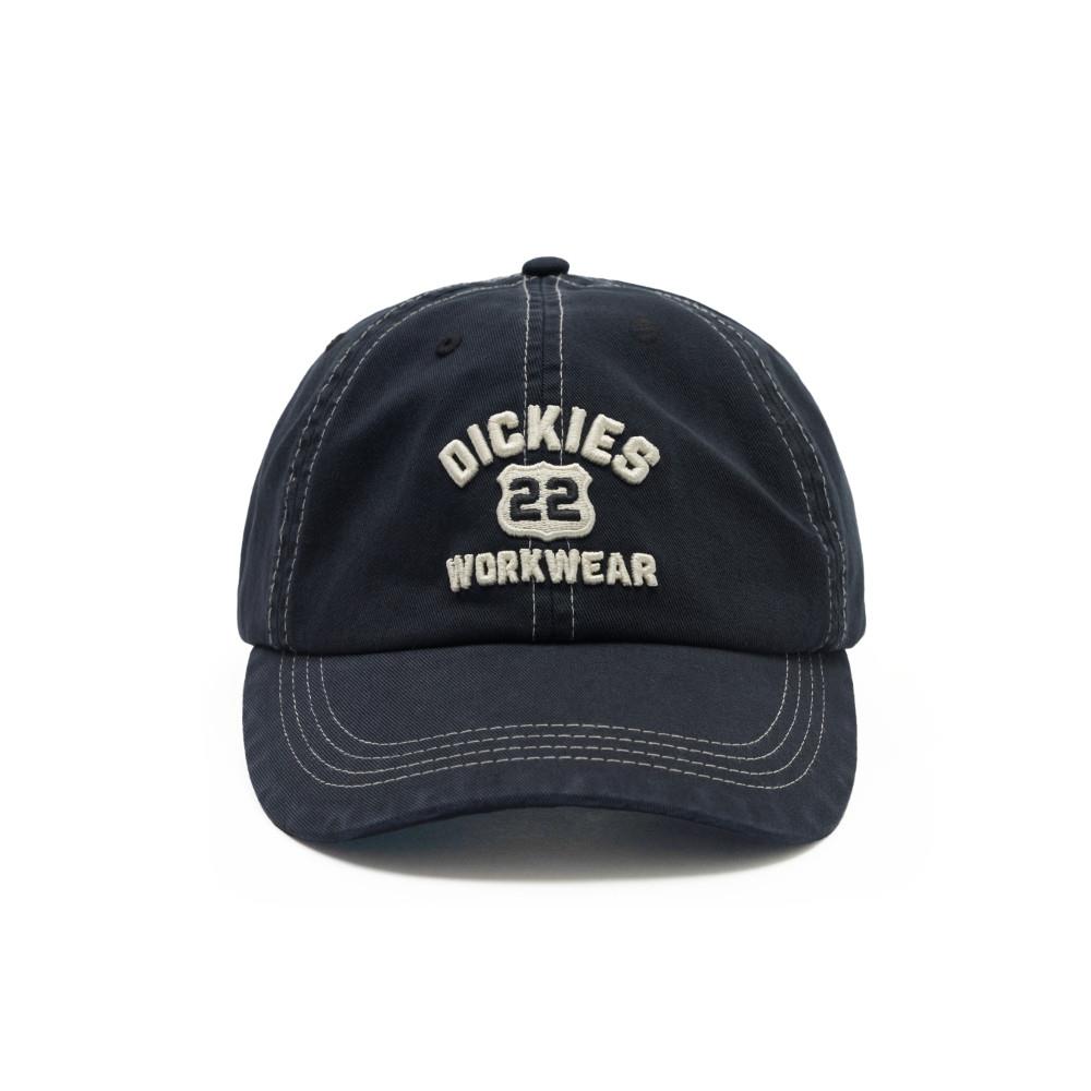 Dickies男女款黑色純棉撞色刺繡Logo設計棒球帽|DK0A87N9BLK