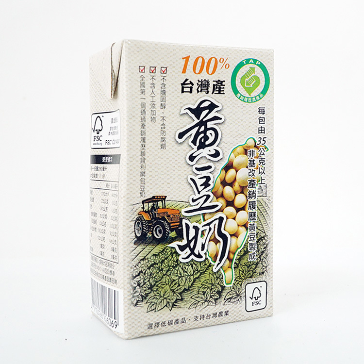 【新北市農會】100%台灣產黃豆奶6入組(250毫升*6入)