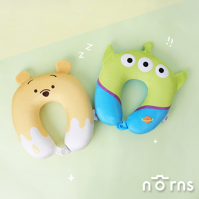 迪士尼記憶U型枕 Norns Original Design 小熊維尼 三眼怪 記憶棉旅行頸枕