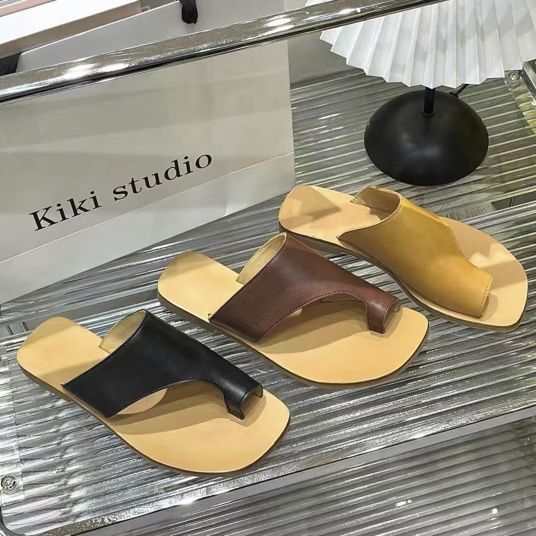羊皮夾角 休閒涼拖鞋