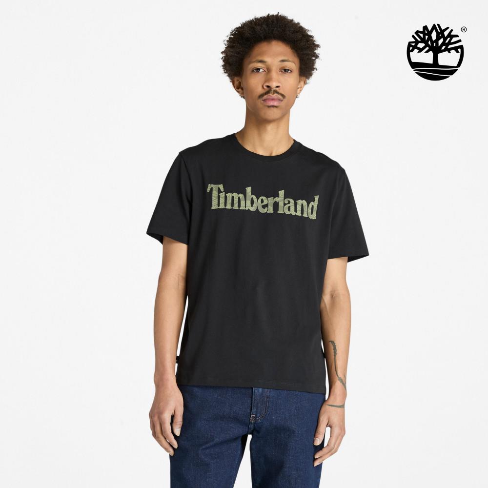 Timberland 男款黑色LOGO短袖T恤|A6D6R001