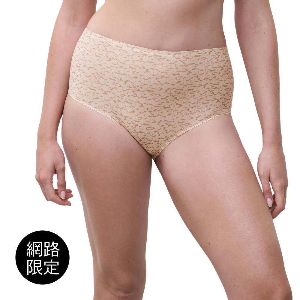 【Chantelle Lab】透氣涼感無痕高腰內褲>花卉粉膚(11D70_A88)【Soft Stretch】