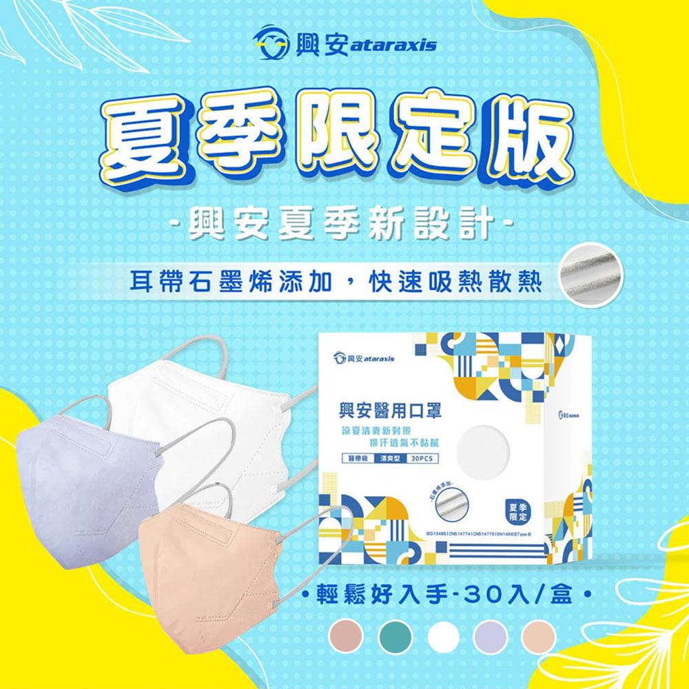 天藍小舖-興安清爽型成人醫用口罩30入-單1款--$149【A11115522】