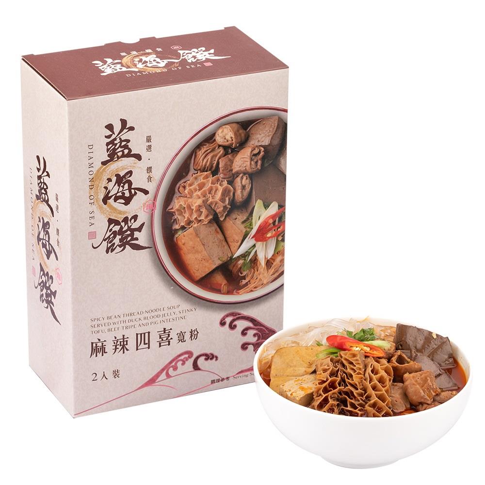 【藍海饌】麻辣四喜寬粉(2入裝)(610gx2入/盒)