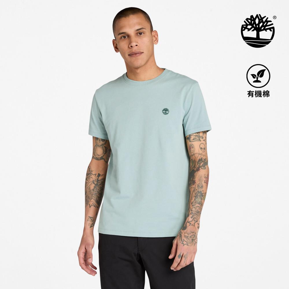 Timberland 男款藍銀色休閒短袖T恤|A2EKJEYM