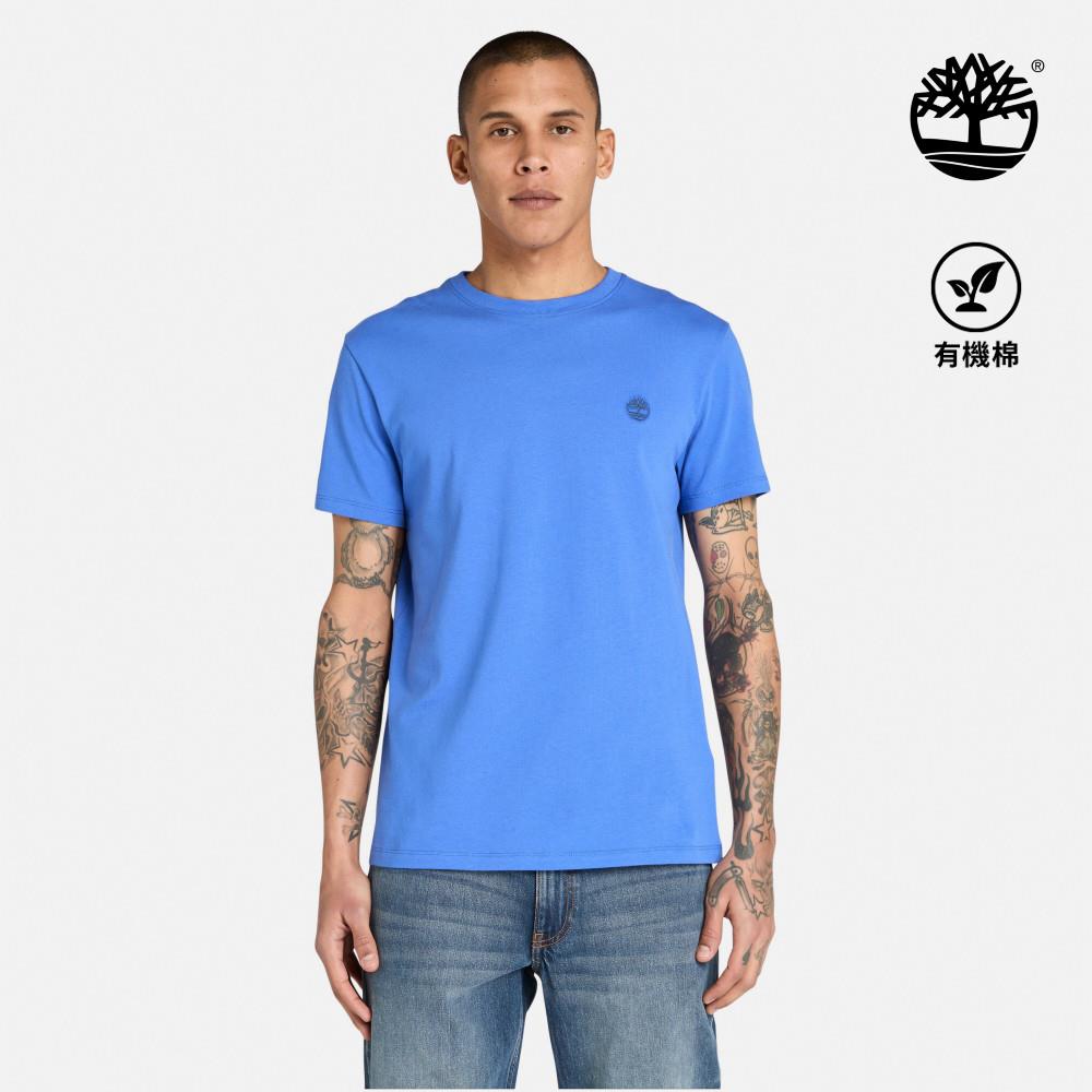 Timberland 男款亮藍色休閒短袖T恤|A2EKJEYQ