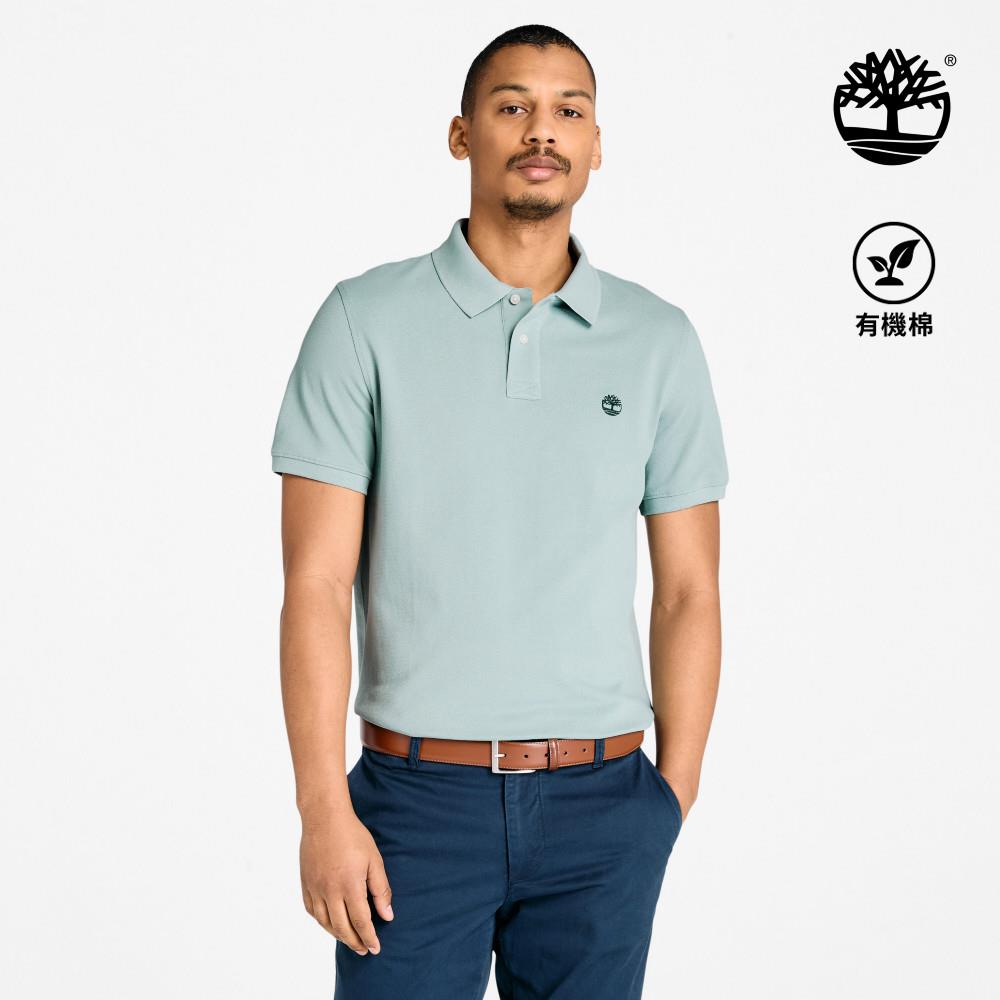 Timberland 男款藍銀色休閒短袖POLO衫|A6943EYM
