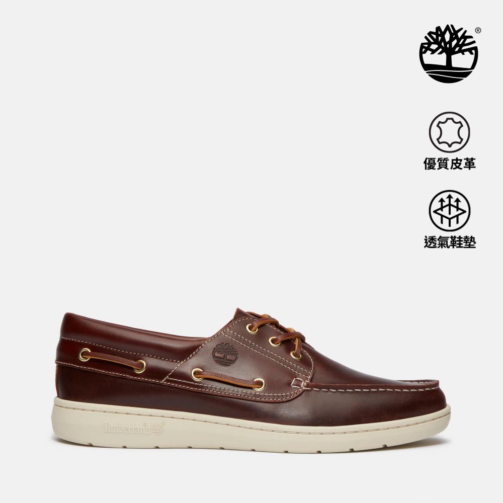 Timberland 男款酒紅色三孔輕量帆船鞋|A6CXMEIW