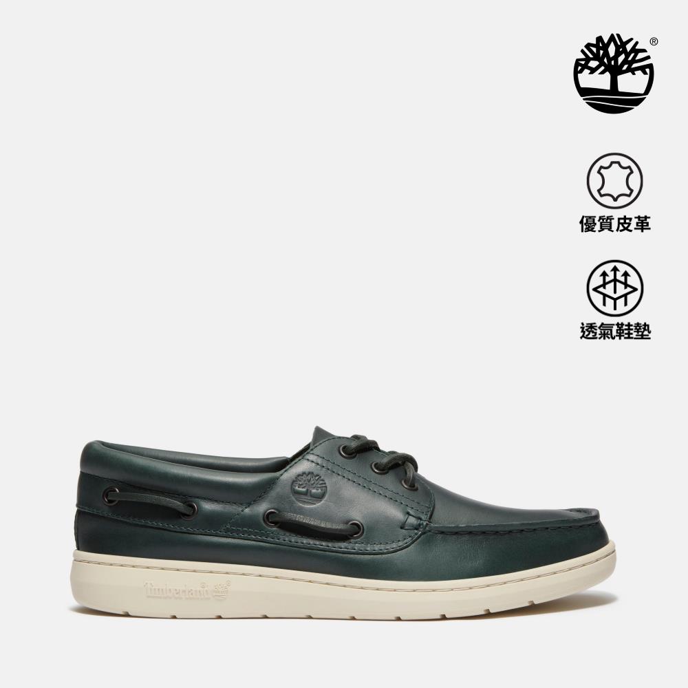 Timberland 男款暗綠色三孔輕量帆船鞋|A6CXMEEQ