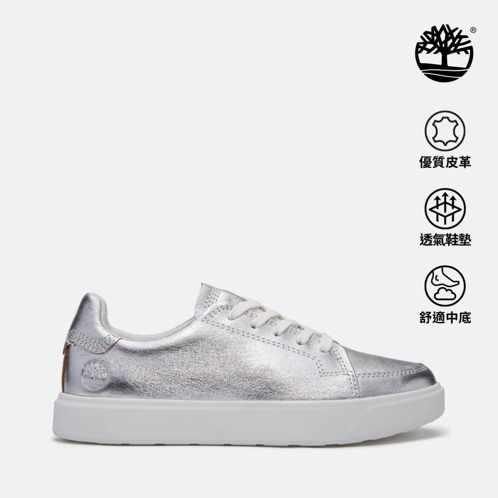 Timberland 女款銀色Emerson Street低筒休閒鞋|A41JXA6L