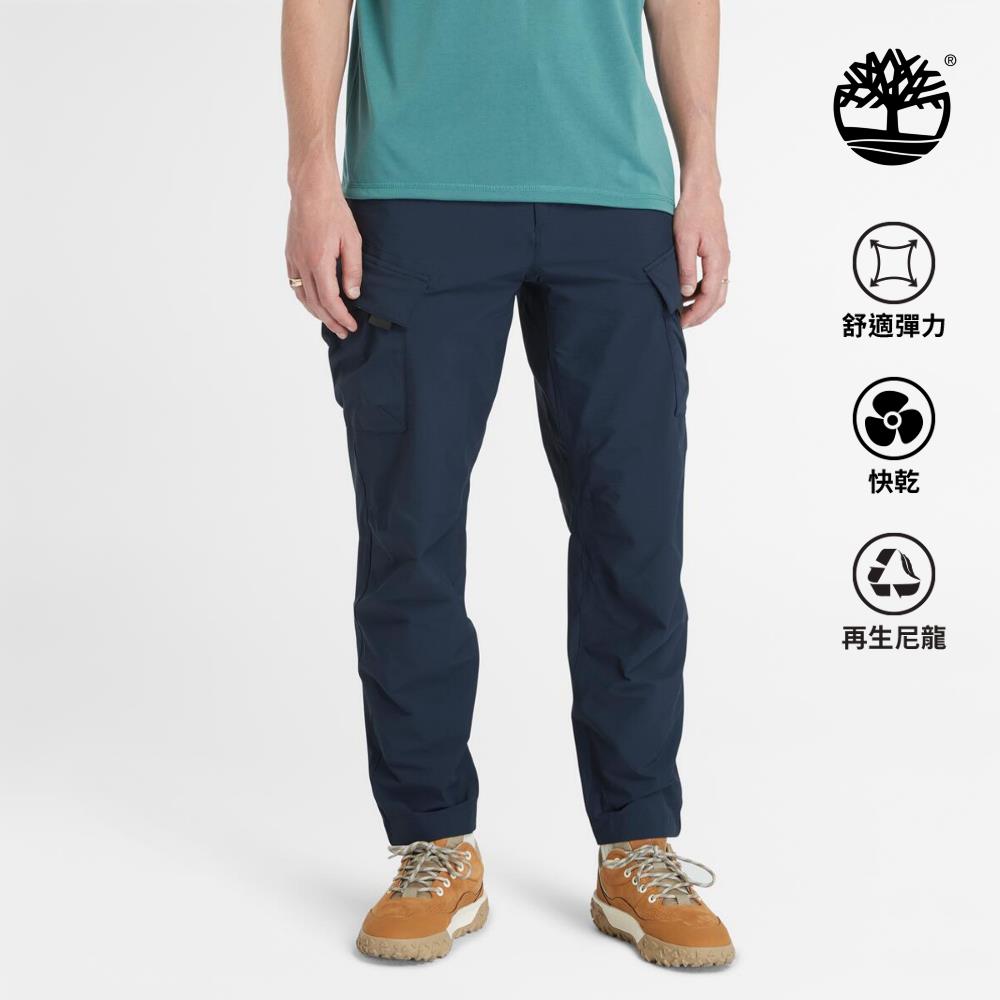 Timberland 男款深寶石藍寬版Mobi Flex®快乾彈性長褲|A6VBT433