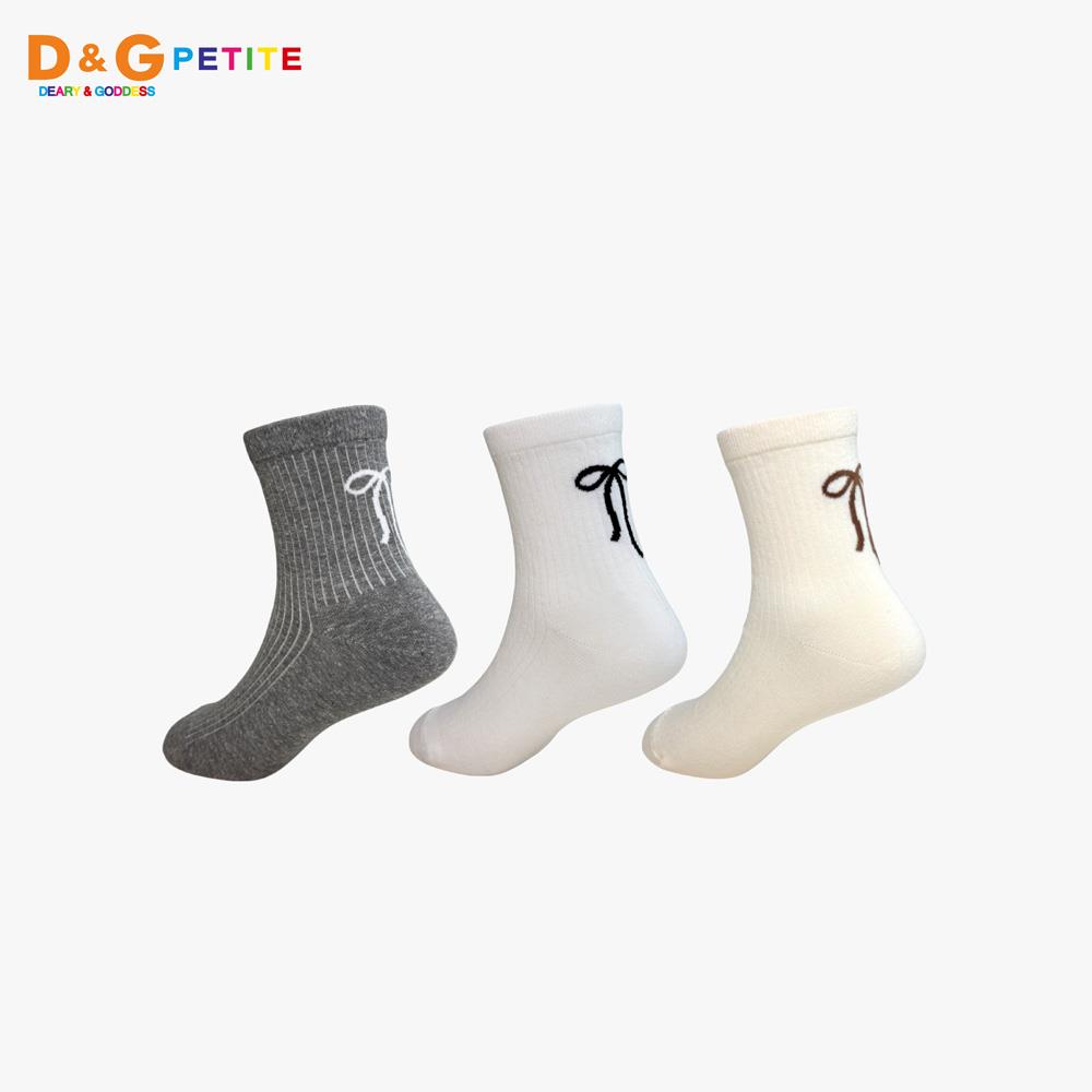 【D&G KIDS】蝴蝶結童襪17-21cm-D600
