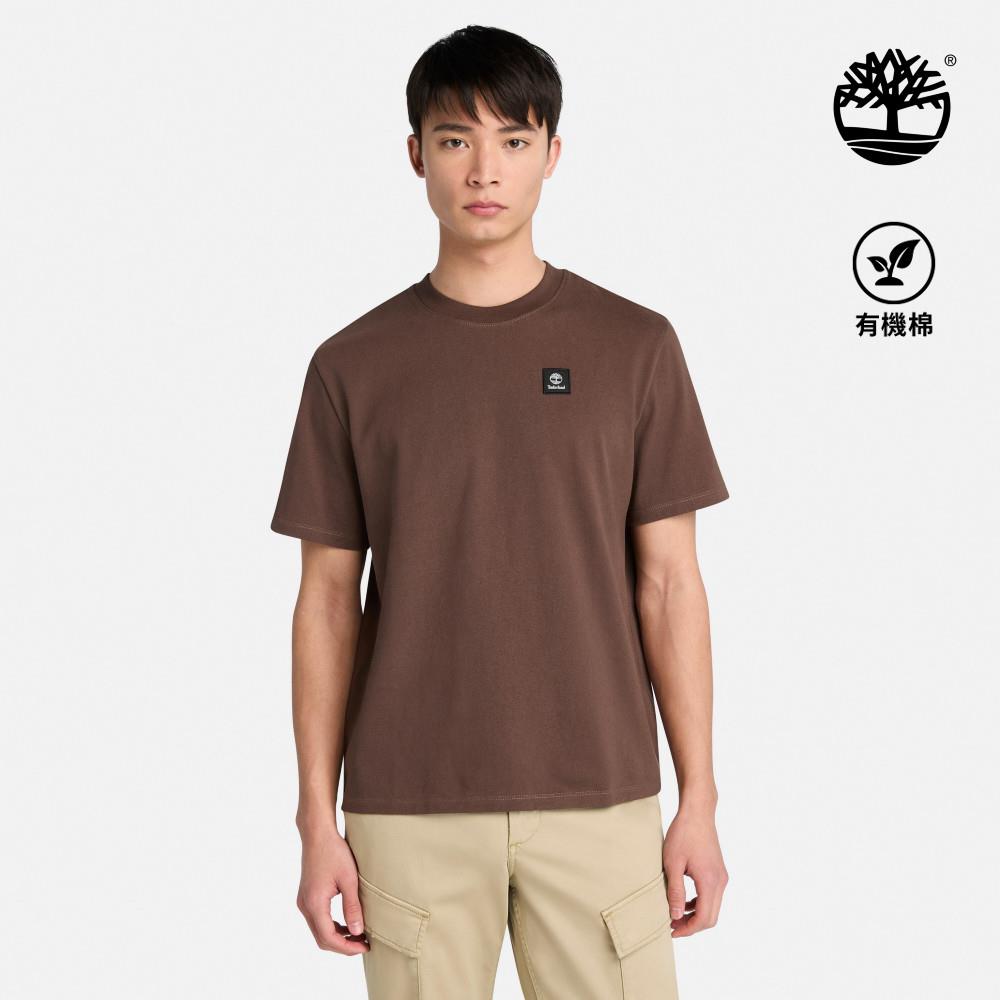 Timberland 男款深棕色徽章LOGO短袖T恤|A42P5243