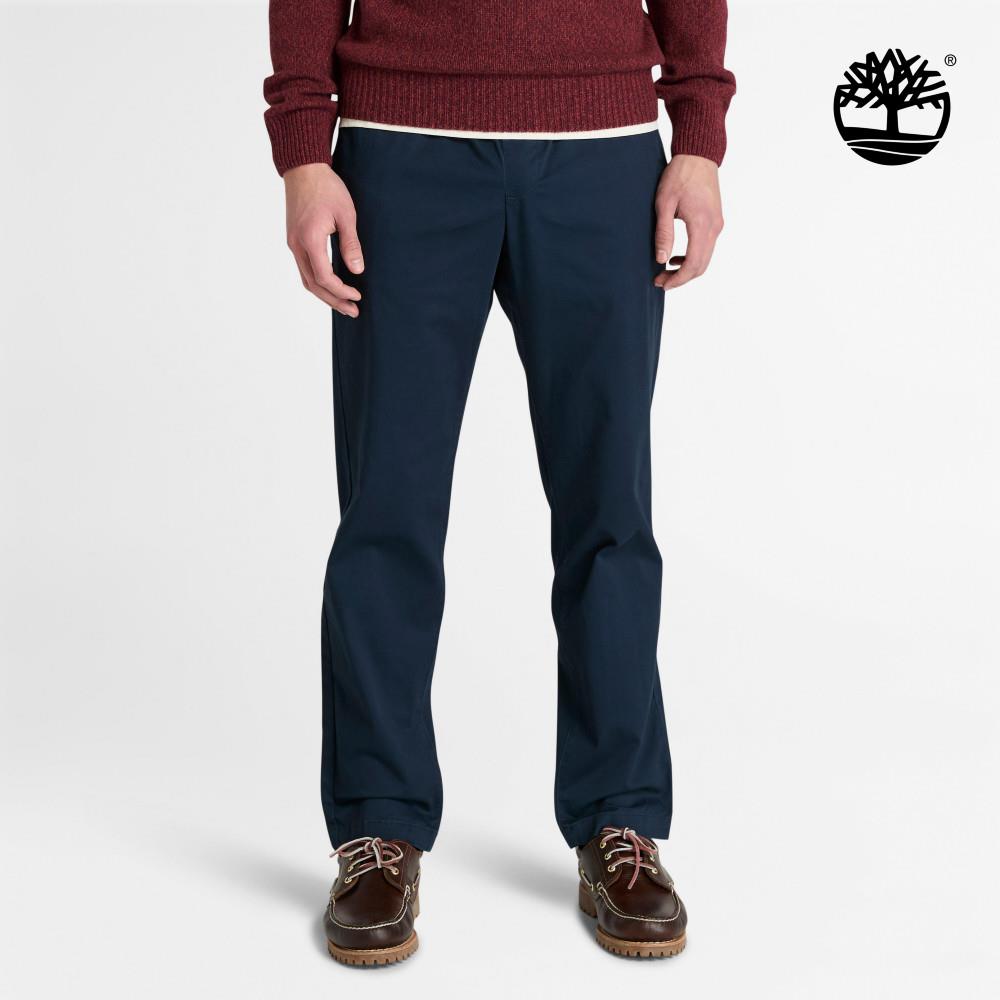 【網路限定】Timberland 男款深寶石藍休閒長褲|A6C3R433
