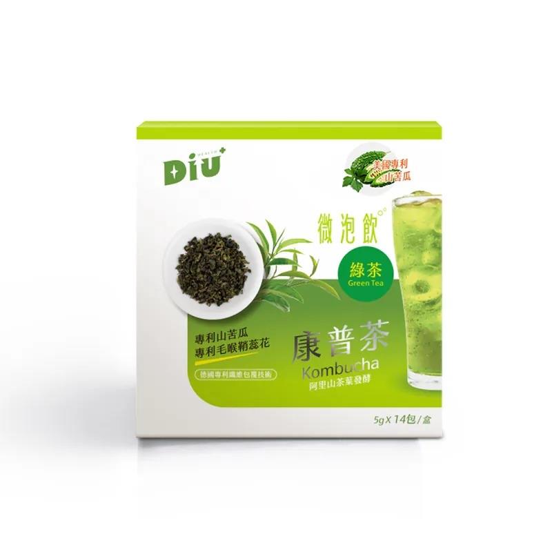 【Diu+】康普茶微泡飲-綠茶(5g*14包/盒)