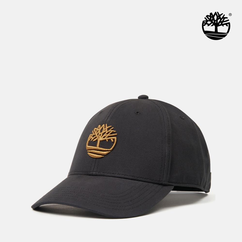 Timberland 中性黑色刺繡LOGO棒球帽|A65QA001