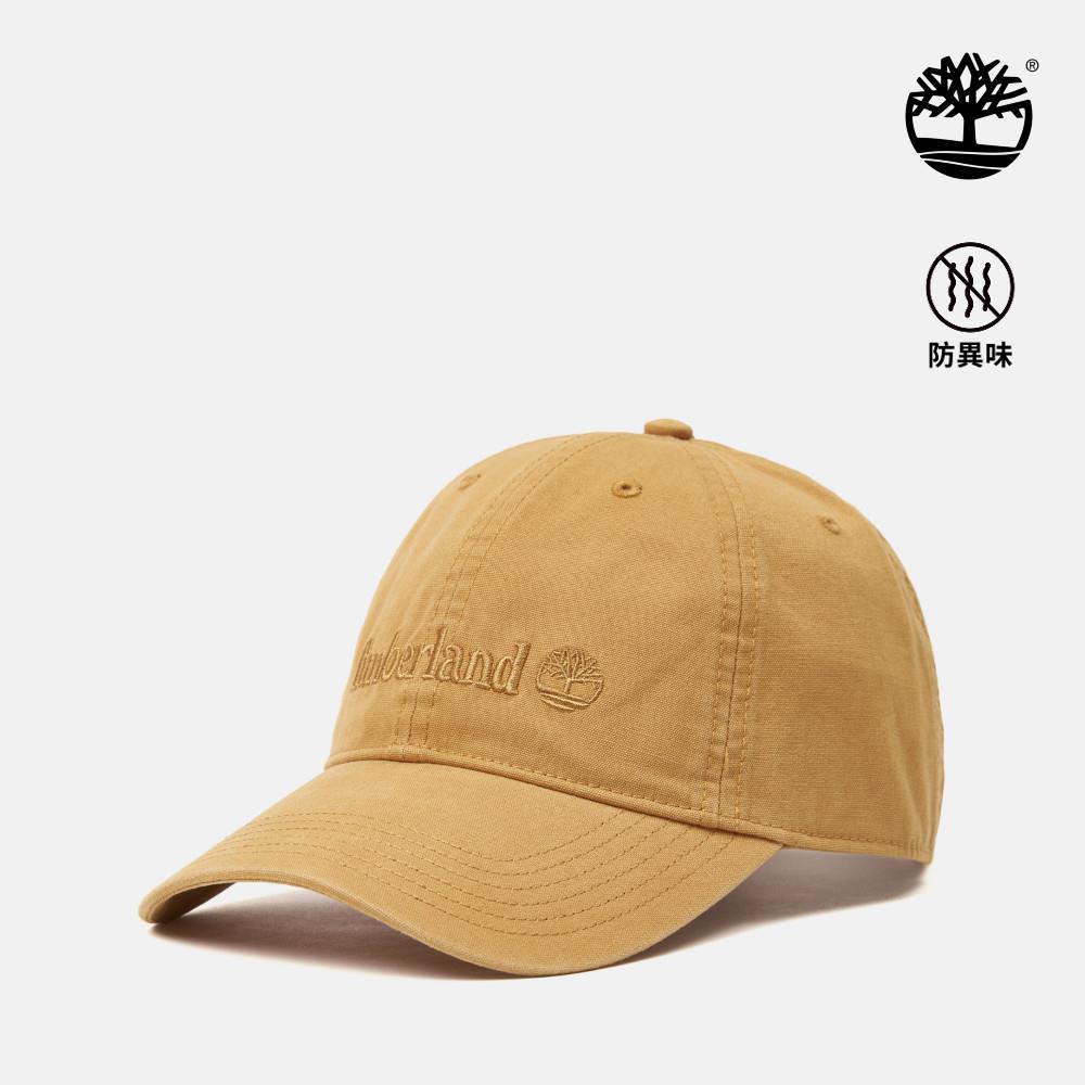 Timberland 中性小麥色刺繡LOGO棒球帽|A65QX231