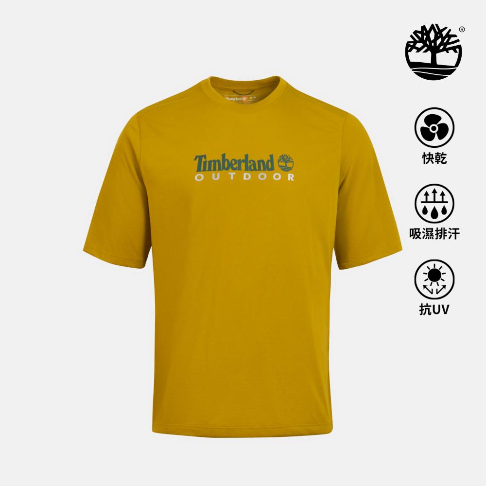 Timberland 男款黃色防曬短袖T恤|A41Z5CY1