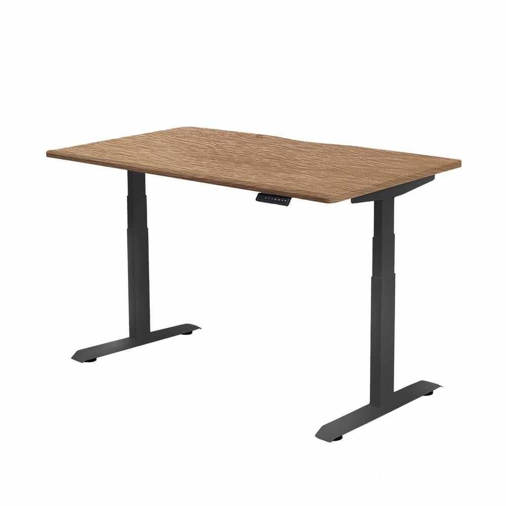 【福利品/客製110cm/免組裝】完美主義升級版電動三節式升降桌(泰迪櫸木棕/黑腳)【Z0431】