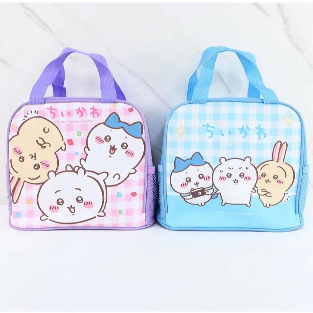 天藍小舖-吉伊卡哇格紋雙網便當袋-共2色-$199【A11115533】
