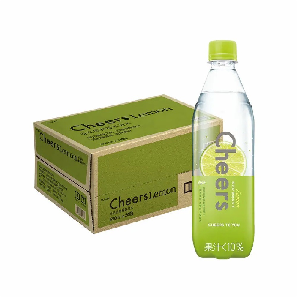 【Cheers】箱購檸檬氣泡水(590mlx24)(效期至2026/03/25)