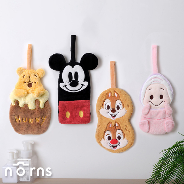 迪士尼立體造型擦手巾｜Norns 奇奇蒂蒂 米奇 小牡蠣 Disney可掛式吸水毛巾