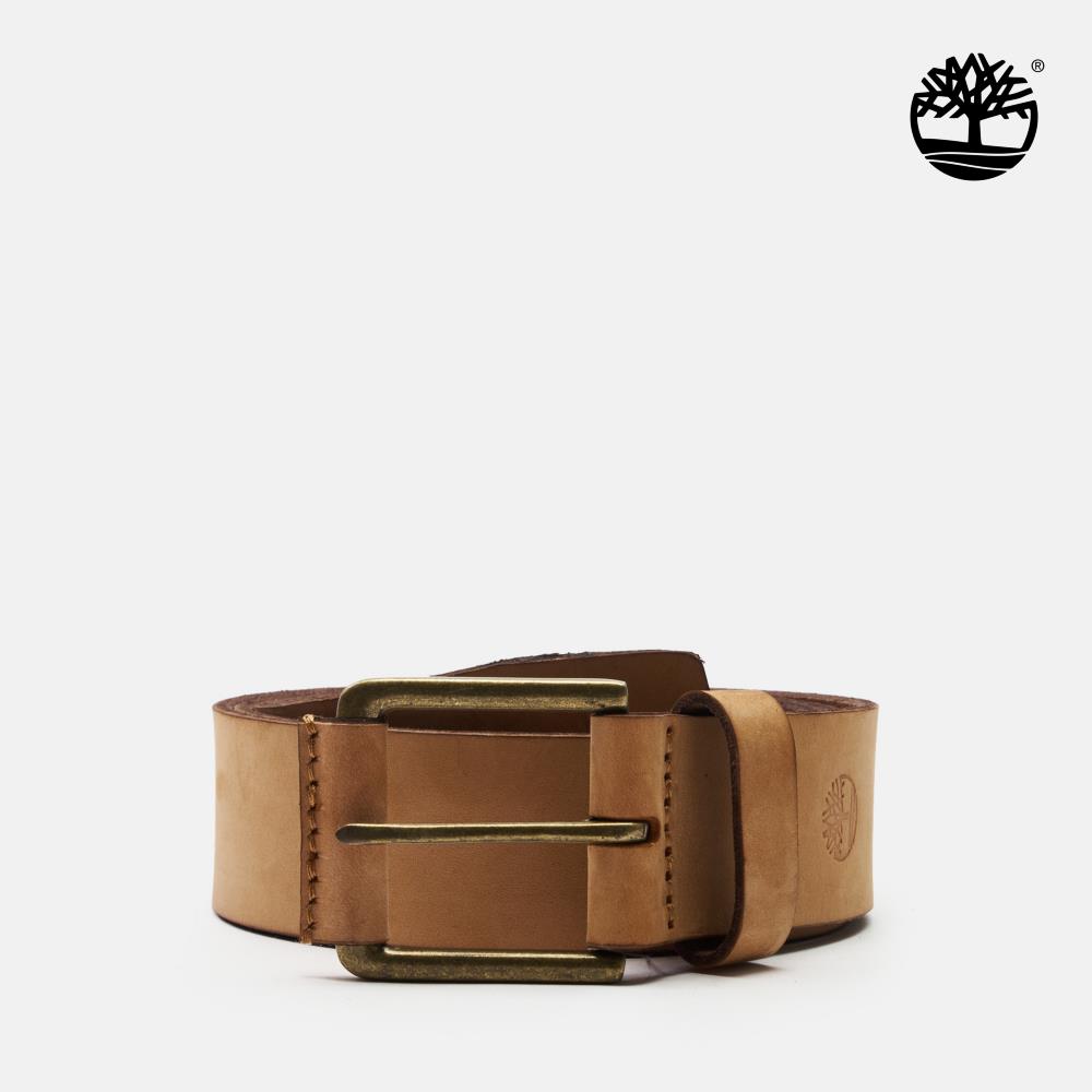 Timberland 中性小麥色帶扣牛皮皮帶|A5PWH231