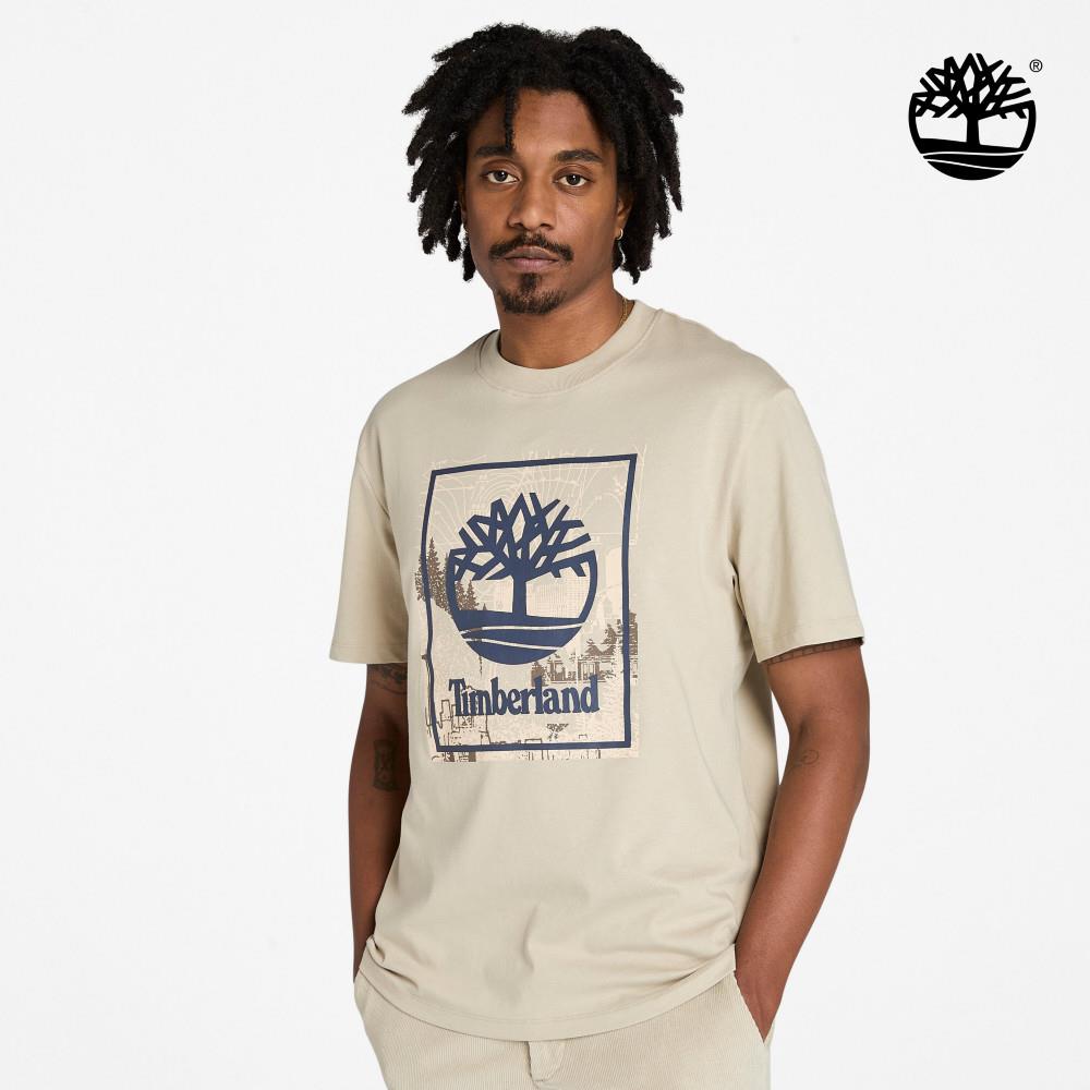 Timberland 男款化石灰休閒短袖T恤|A6NQBCY2