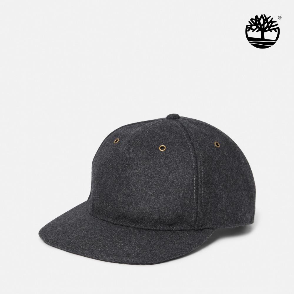 Timberland 中性灰色羊毛混紡棒球帽|A666XU14