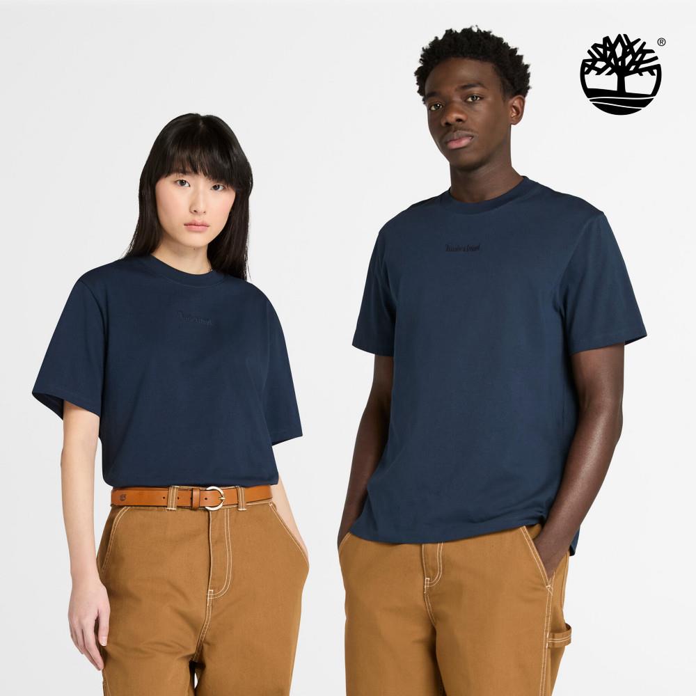 Timberland 中性深寶石藍休閒短袖上衣|A6BD8433