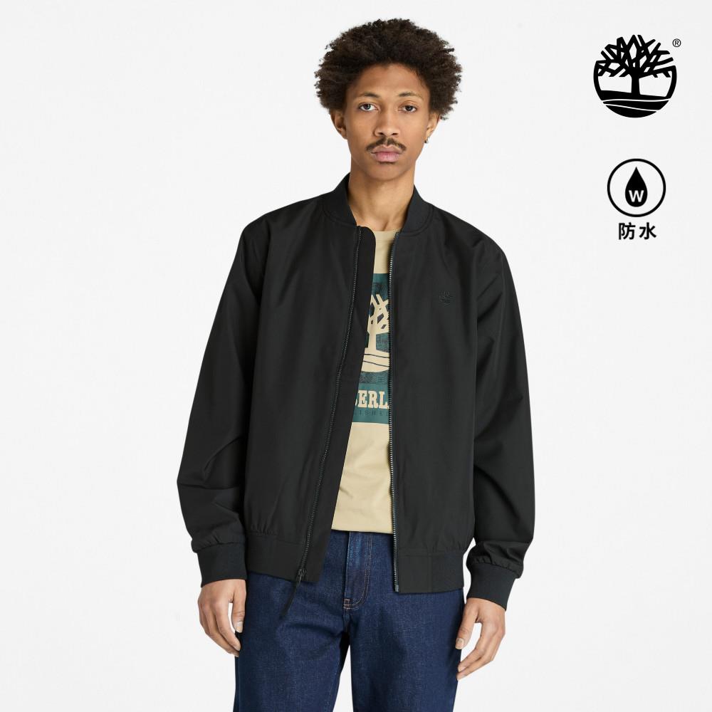 Timberland 男款黑色防水飛行外套|A44UA001
