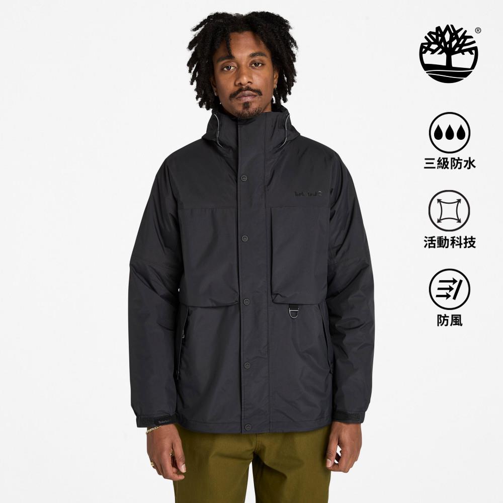 【網路限定】Timberland 男款黑色Mobi Flex®三合一機能外套|A6A8Y001