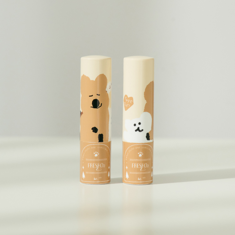 【FreshO2】快樂袋鼠聯名 感應換色潤唇棒(2入組)