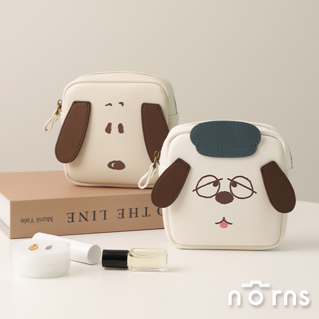 ★8/1-8/17 APP獨賣88折★ Peanuts史努比皮革小方包 Norns Original Desgin Snoopy & Olaf 隨身皮質收納包