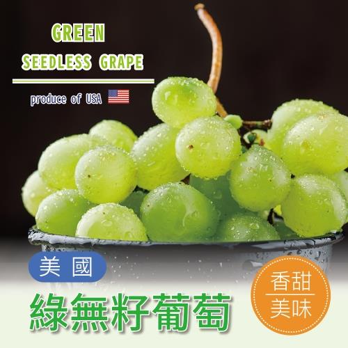 【冷藏店取-福和】(免)美國綠無籽葡萄(900gx1)